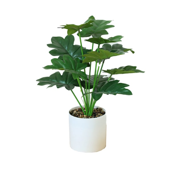 Kunstig banyan plante-hvid potteplante-perfekt housewarming