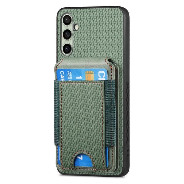 Vertikalt vikbart plånboksfodral i kolfiber för Samsung Galaxy A36
