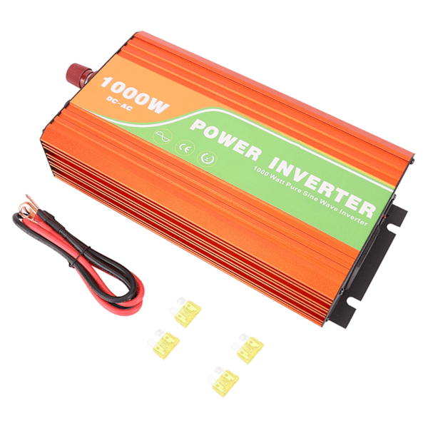 1000W Ren Sinusvågsinverter 12V/24V/48V till 110V LCD Solenergiinverter för Hushållsapparater 24V