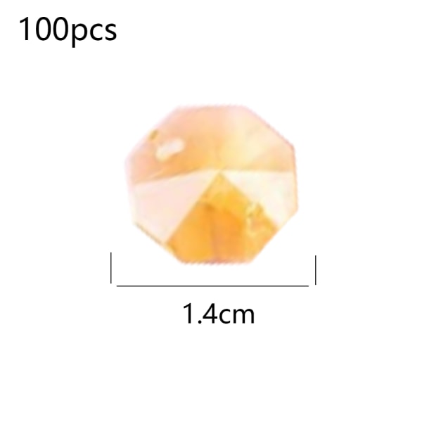 Krystall 14 mm oktogon perler, glassgardin dråpe solfangere,