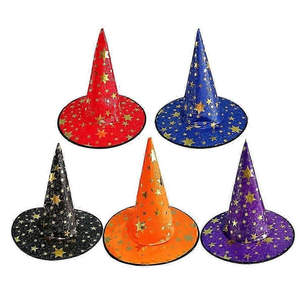 10 stk Halloween Heksehatt Trollmannhatt Ond Heksetilbehør Halloween Kostyme Tilbehør A