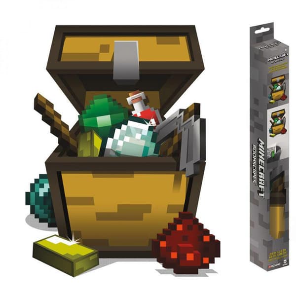 Minecraft Öppen Kista RoomScapes Väggdekal A