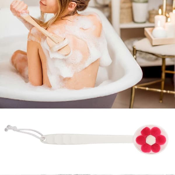 Badebladbørste Massasjebadebørste Kroppsmassasje Spa Tørrbørste Langskaftbørste A