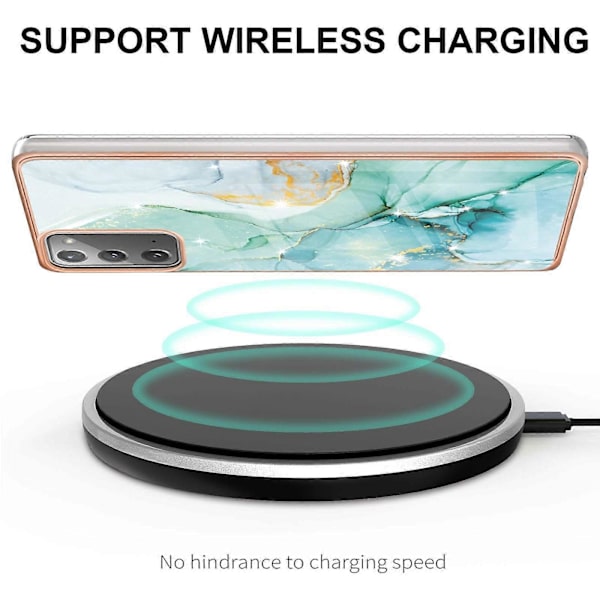 För Samsung Galaxy Note20 Galvanisering Marmor IMD TPU Telefonfodral