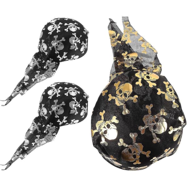 3 kpl pääkallohuivilippis Halloween-cosplay-juhliin A