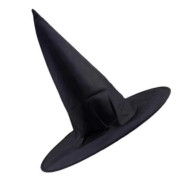 Sort kasket Stejl heksehue til Halloween brug Halloween festrekvisitter A