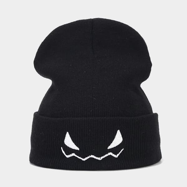 Halloween Skull Cap Unisex Stickad Mössa Virkad Pumpa Fest Helg Vinter Varm Mössa Söt Spöktema orange A