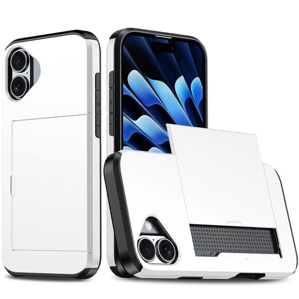 Iskunkestävä panssaripuhelinkotelo korttipaikalla iPhone 16:lle
