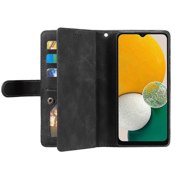 Till Samsung Galaxy A55 5G Läderfodral 9 Kortfack Folio Telefonfodral A