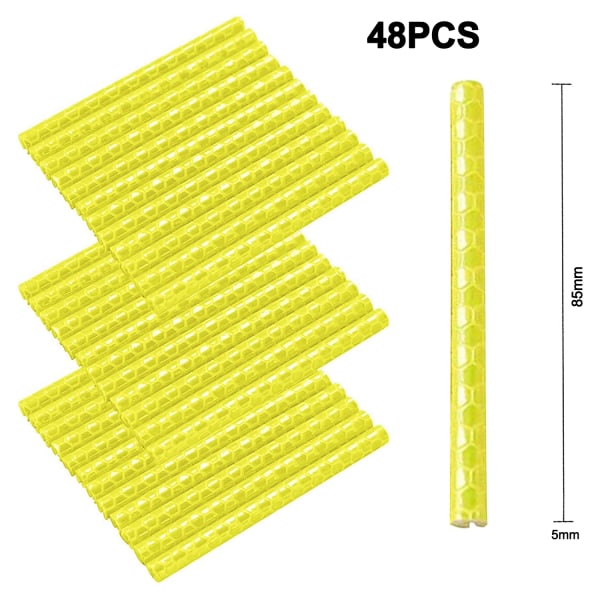 Polkupyörän pinnan heijastimet, 48 kpl polkupyörän lisävarusteita heijastimet, 360° näkyvyysheijastimet, heijastinpidikkeet polkupyörään, heijastavat pinnatangot,