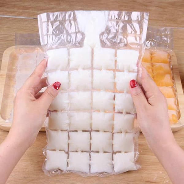 10 stk. 24 gitter engangs fødevaregodkendt isterningepose bakke sommer DIY form A