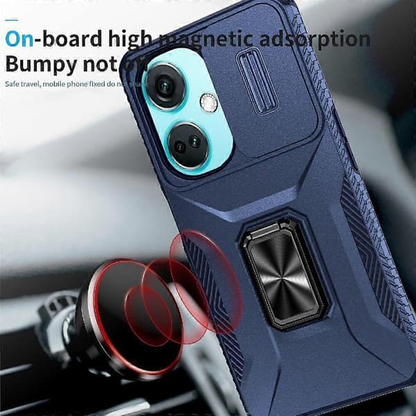 Fodral för OnePlus Nord N30 5G Linsskyddsring Hållare Stötsäker Bilmagnet Blå