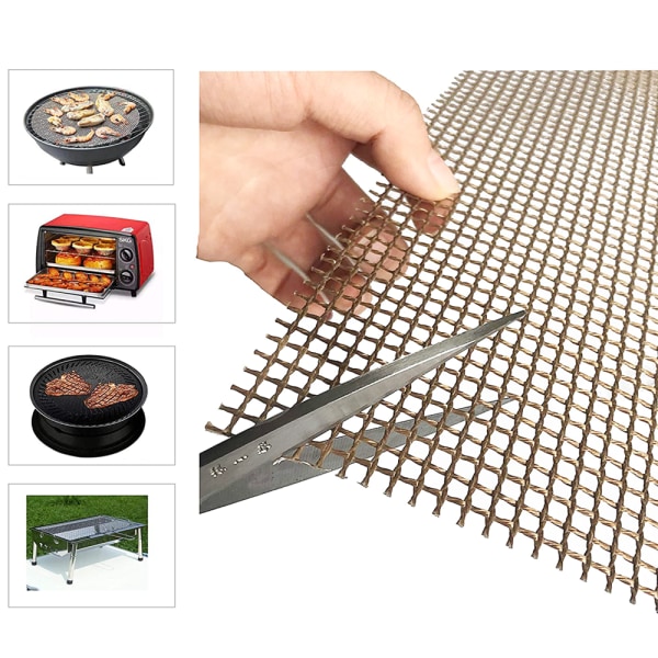 5 st BBQ Grill Mesh Mat Non Stick Grillnät Pad