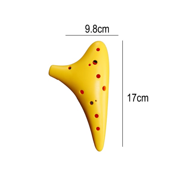 12-håls plast alt C ocarina, presentidé för nybörjare