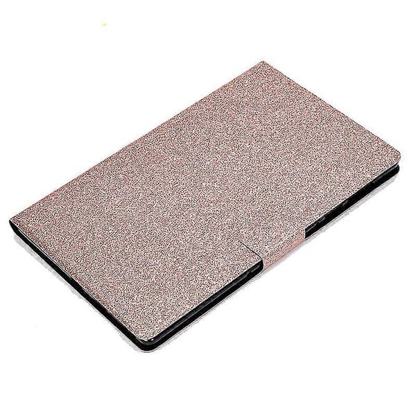 Stativetui til Samsung Galaxy Tab A9, Glitter PU læderkortpladser Tablet Cover (rosaguld)