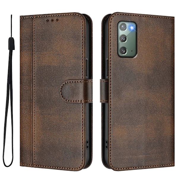 Linjeskarvspänne Retro Läderfodral för telefon (för Samsung Galaxy Note20)