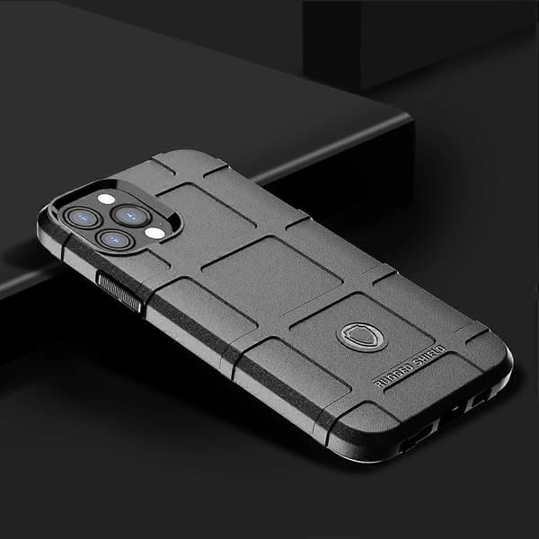 Til iPhone 13 Pro Robust Skjold Fuld Dækning Stødsikkert TPU Cover Sort