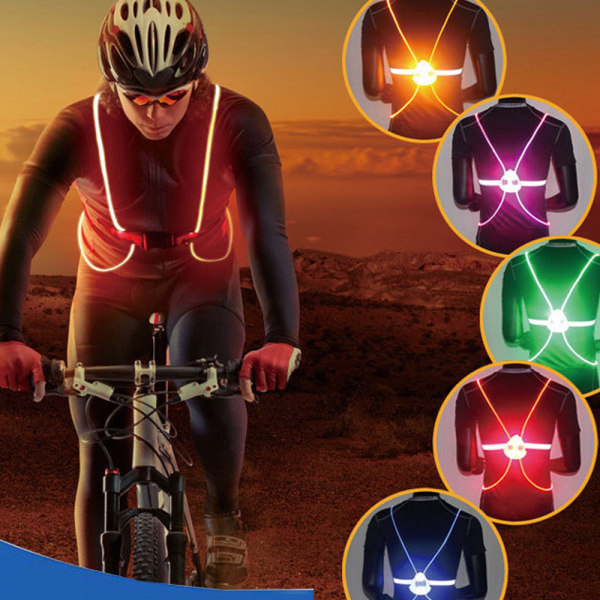 Polkupyörän valot maastopyöräilyn heijastavat liivivalot