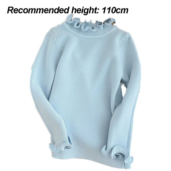 Højkrave ensfarvet tunika højhalset sweater til børn