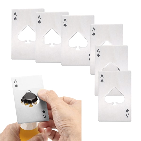 Spade En kredittkortflaskeåpner kreativ poker rustfri
