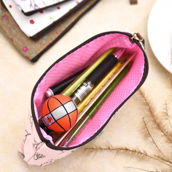 4 stykker pennehylster Pencil Bag Canvas Pencil Pen Case Penholder
