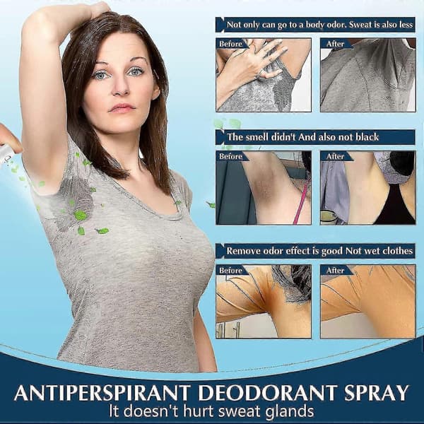 Antiperspirant Deodorant Spray, Kroppslukt fjerner spray Underarm luktfjerner Aromatisk luktfjerner spray (1 stk) A