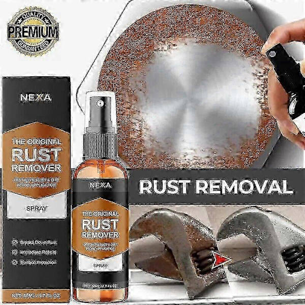 NEXA Rustfjerner Spray – Hurtigvirkende Multi-overfladerenser | Fjerner Rust, 50 ml (30 ml) A