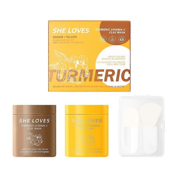 Gurkemeie Leirmaske Hudormfjerner Vitamin C Oljekontroll Porerenser A
