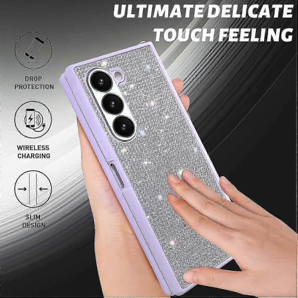 Glitter Stødsikkert Cover til Samsung Galaxy Z Fold 6 og Håndrem A