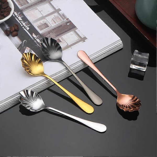 Unikt design espressoteskje sett Allsidig for kaffe, dessert, te Elegant ettermiddagste-setting A