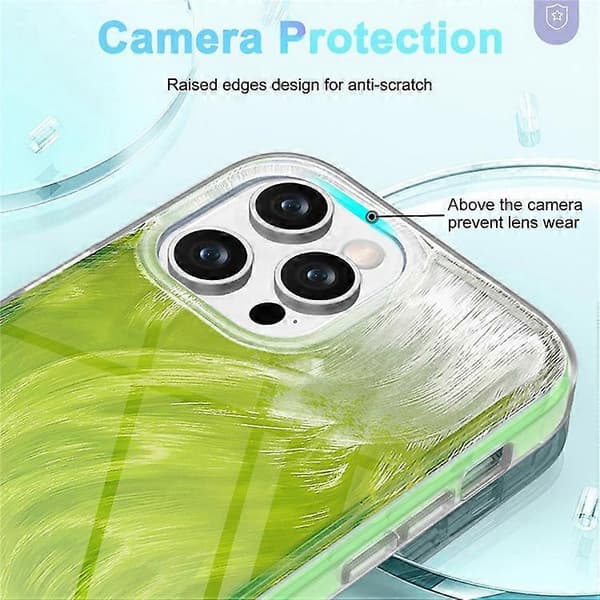 Kompatibel med iPhone 14 Pro Max-deksel PC+TPU Helkropps støtsikkert gradient fjærtelefondeksel A