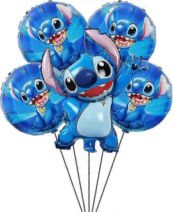 5 Lilo ja Stitch -ilmapallon setti - Lilo ja Stitch -juhlakoristeet