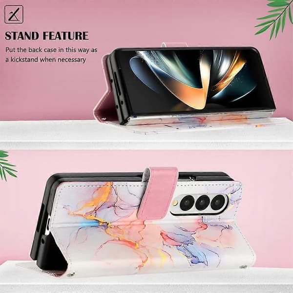 Samsung Galaxy Z Fold4 PT003 marmorikuvioinen läppäkotelo