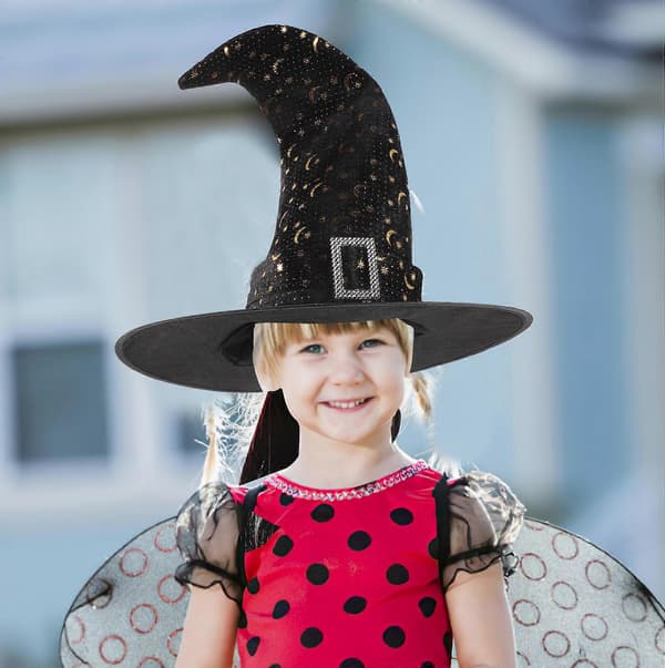 Heksehatt Halloween Cosplay Hatt for Dekor Bruk Multi A