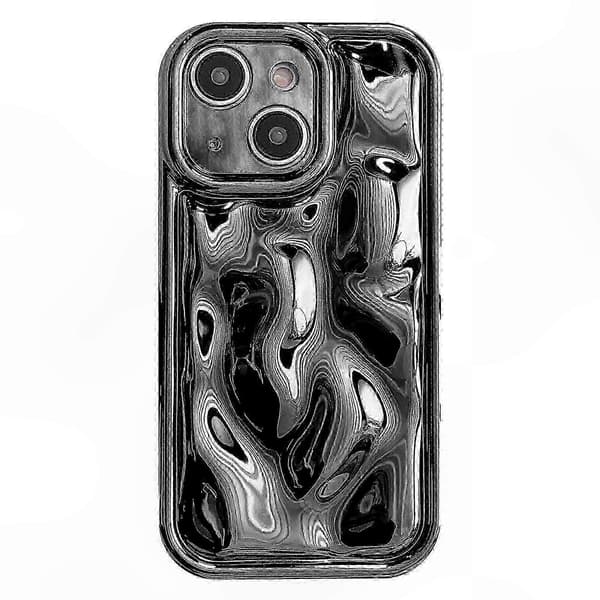 Meteorit Textur TPU Mobilskal med Galvaniserad Design för Förbättrad Hållbarhet och StilSvartFör iPhone 14 Plus