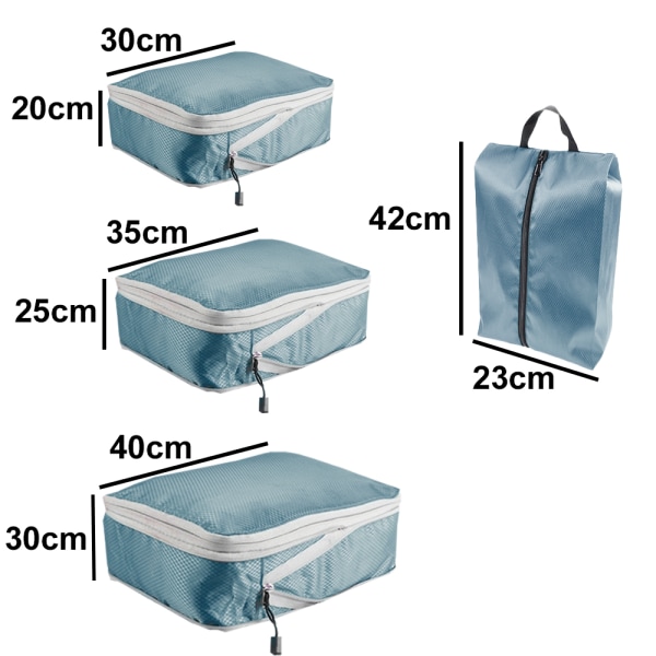 Travel storage bag set shoe bag four-piece set portable