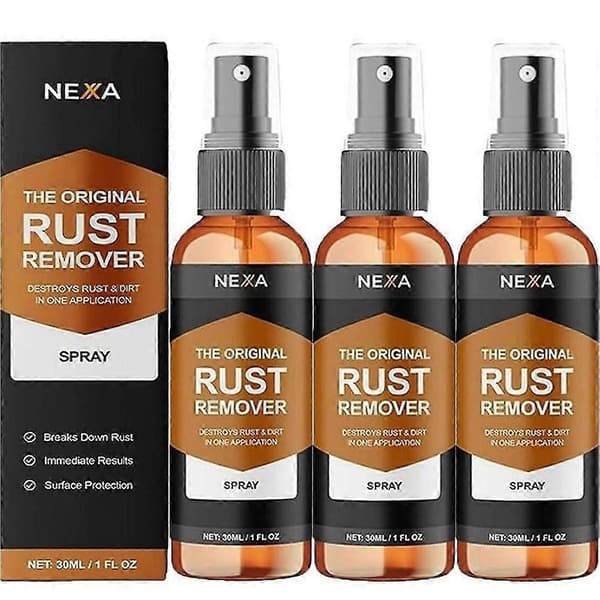NEXA Rustfjerner Spray Hurtigvirkende Multi-overflaterenser | Fjerner rust, 50 ml (3 stk) A