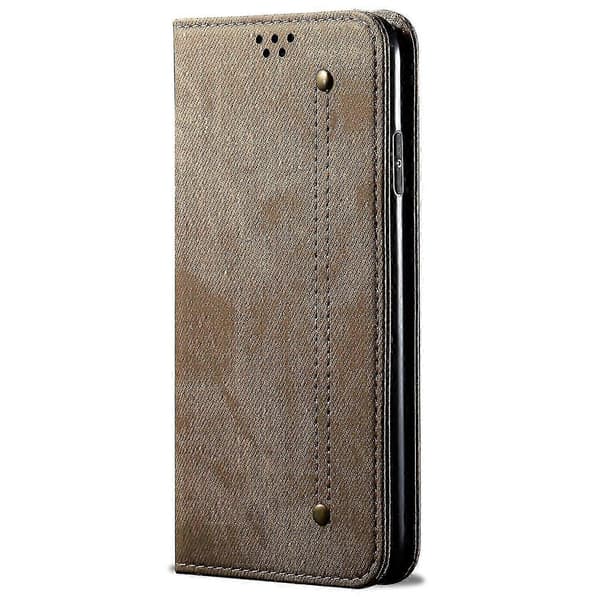 För Honor Magic6 Pro 5G Läderfodral Plånboksfodral Telefonfodral Jeans Tyg Textur -