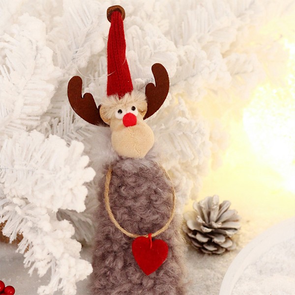 Unik Design Älg, Modeaccessoarer för Handväskor, Mini Julgransprydnader Perfekta för Små Granar, Mjuk Känsla med Söt Tecknad Figur