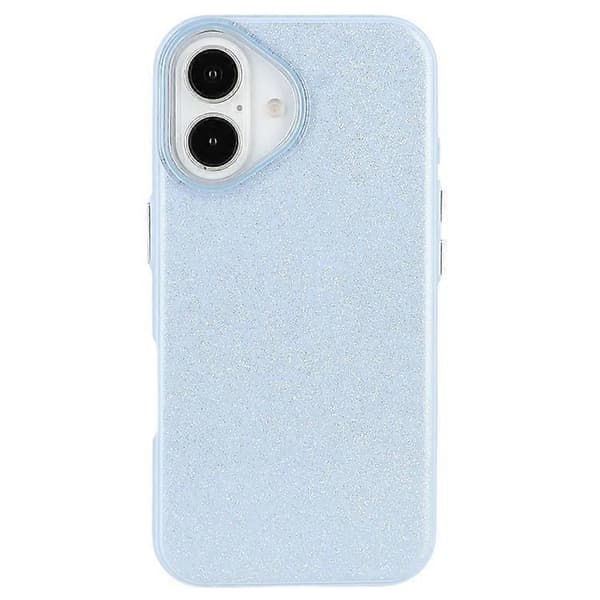 Kompatibel med iPhone 16-deksel Glitterdesign IMD TPU + PC Telefonbakdeksel Blå