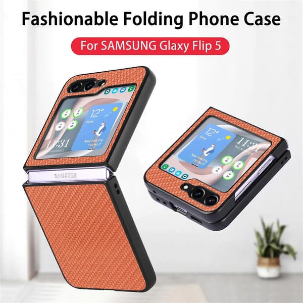 Kolfiber vikbart telefonfodral för Samsung Galaxy Z Flip5