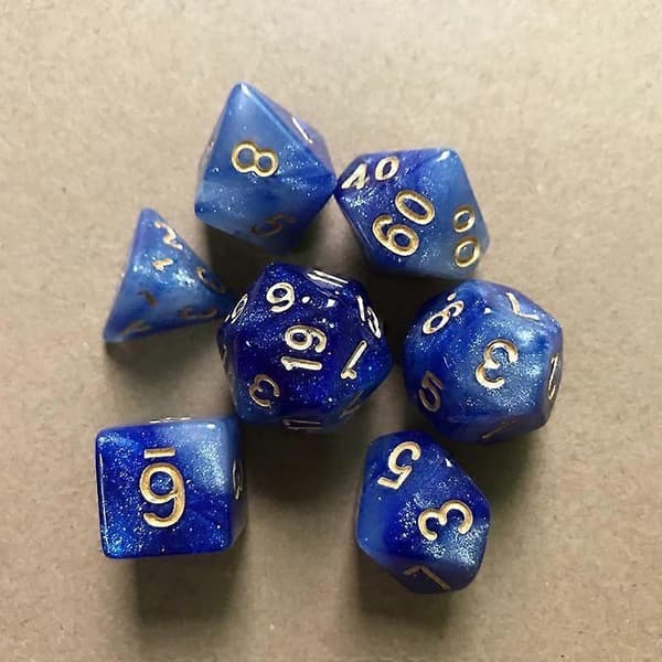 7 stk/sæt dikromatiske polyedriske terninger DnD RPG 4 6 8 10 12 20 D4-D20 polyedriske terninger