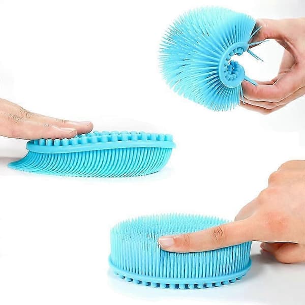 2025 Silikone Kropsskrubber Loofah - Sæt med 3 bløde eksfolierende kropsbadebruser skrubber Loofah børste til A