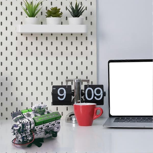 V8 Mekanisk Motorpynt Nem at Samle Display til Kontorbord A