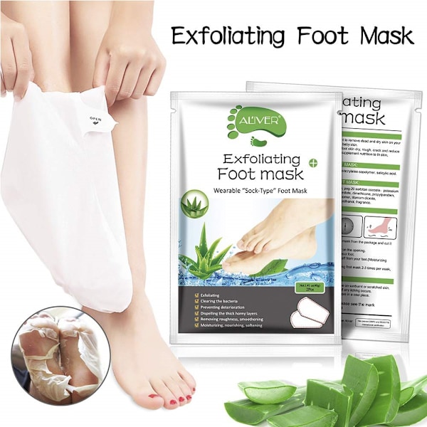 Exfolierande Fotpeeling, Kliniskt Bevisad Formula för Silkeslena Fötter, Enkel Applicering för Hemmaspa-upplevelse, Presentidé för Män & Kvinnor (3 Par)