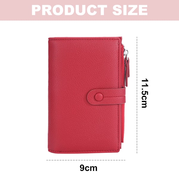 Damplånbok Kortfodral, Liten Bifold Plånbok, Söt Liten Läderficka Plånbok för Kvinnor, Flickor