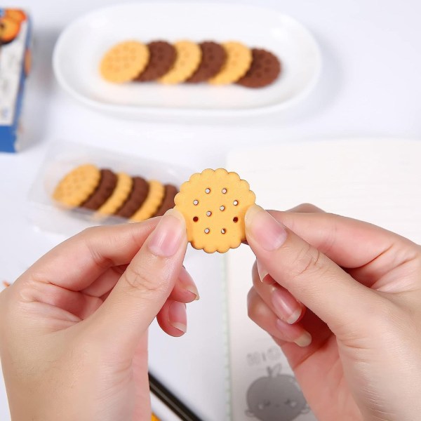 12 st Cookie Food Suddgummi för barn Flickor, 3D Mini Kawaii