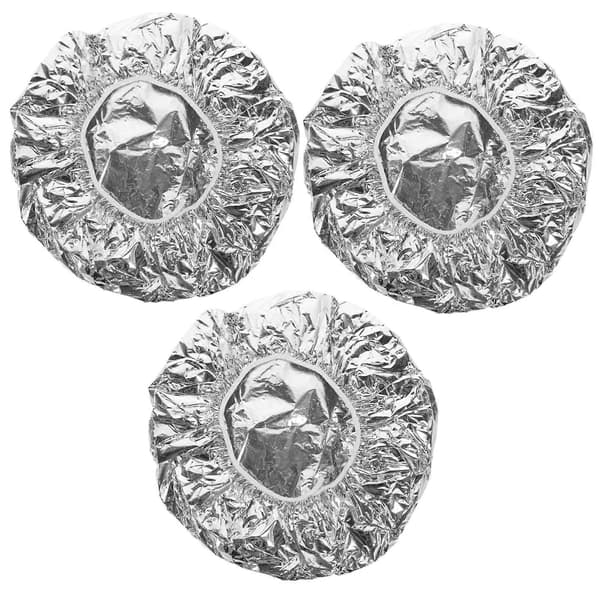 3 stk. aluminiumsfolie hårhette sett for dyp kondisjonering varmeterapi, elastisk salong- og hjemmebruk A