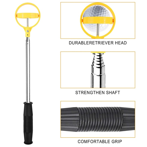 Golf Ball Retriever Utdragbar, rostfri Golf Ball Retriever