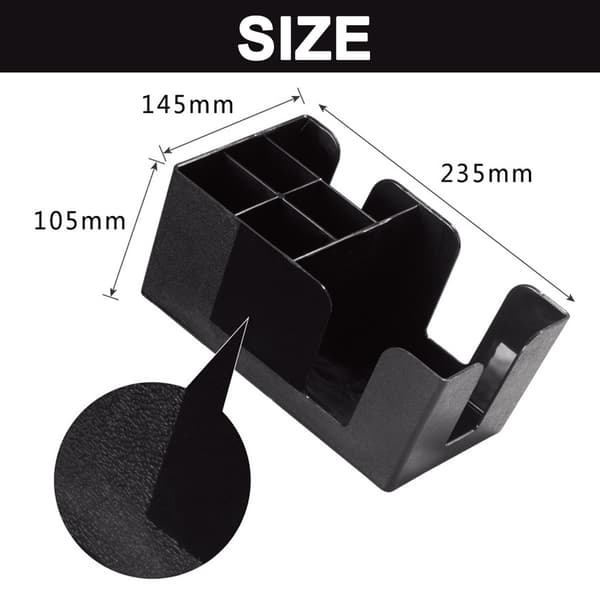 Bar Caddy (6 rum) – Bartilbehør – Genopfyldelig Bar Organizer (Sort)